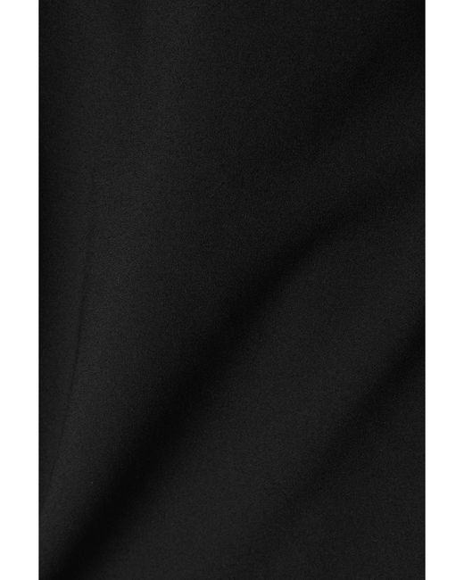 Roksanda Black Kamaria Tie-Neck Cutout Crepe Gown