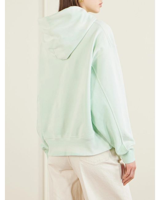 SLVRLAKE Denim Green Cinch Cotton-Jersey Hoodie