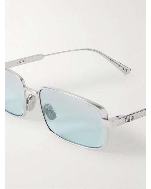 Dior Blue Diorcannage S2U Rectangular-Frame-Tone Sunglasses