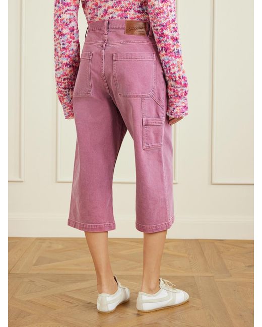 Sanderlak Pink Cropped Mid-Rise Jeans