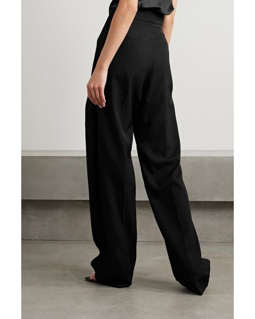 DIOTIMA Black Stona Paneled Twill Straight-Leg Pants