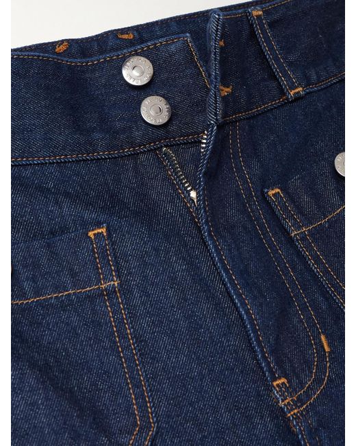 Veronica Beard Blue Taylor Hoch Sitzende Jeans Mit Weitem Bein