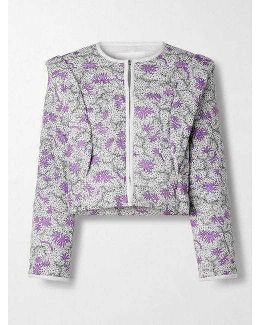 Isabel Marant Multicolor Drew Wandelbare Jacke Aus Gesteppter, Bedruckter Baumwolle