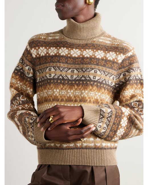 Loro Piana Natural Scopello Rollkragenpullover Aus Einer Mischung Aus Kaschmir, Alpakawolle Und Wolle