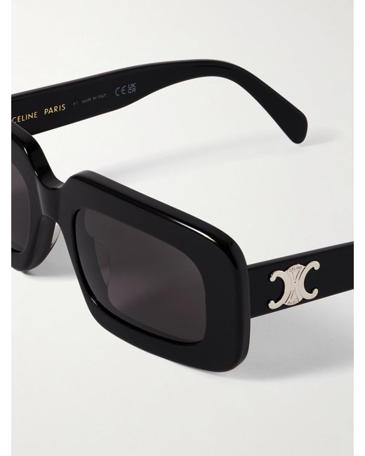 Céline Black Triomphe Oversized-Sonnenbrille Mit Eckigem Rahmen Aus Azetat