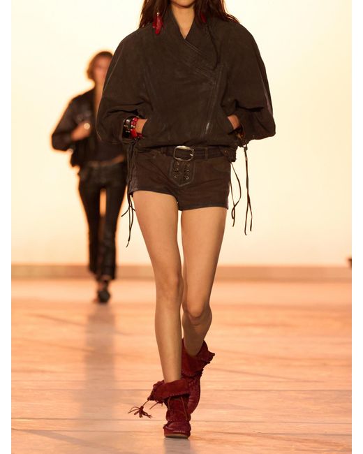 Isabel Marant Brown Edina Lace-Up Suede Jacket