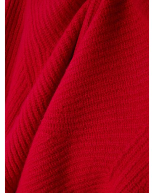 Isabel Marant Red Nolly Embellished Ribbed-Knit Merino Wool Sweater