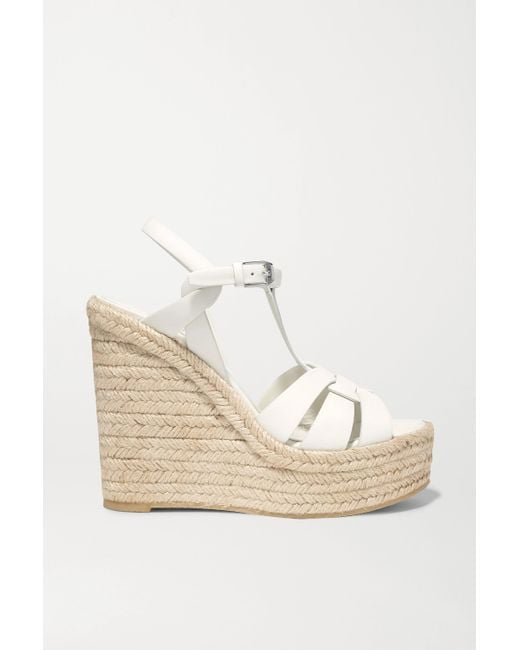 espadrilles compensees blanches