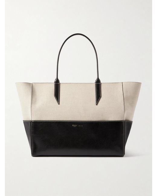 Metier Natural Incognito 36 Linen And Leather Tote