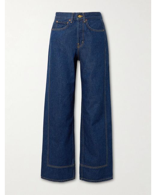 B Sides Blue Charlot Mid-Rise Wide-Leg Jeans