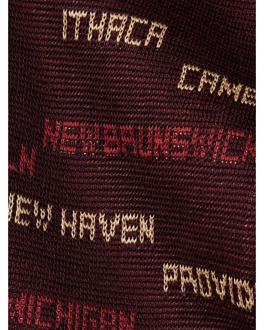 Bode Red Gridiron Cotton-Jacquard Cardigan
