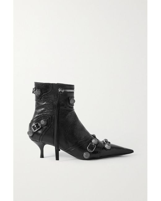 Black studded hotsell heel boots