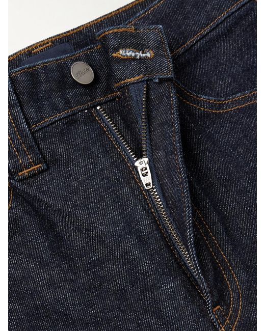 Khaite Blue Delina High-Rise Straight-Leg Jeans