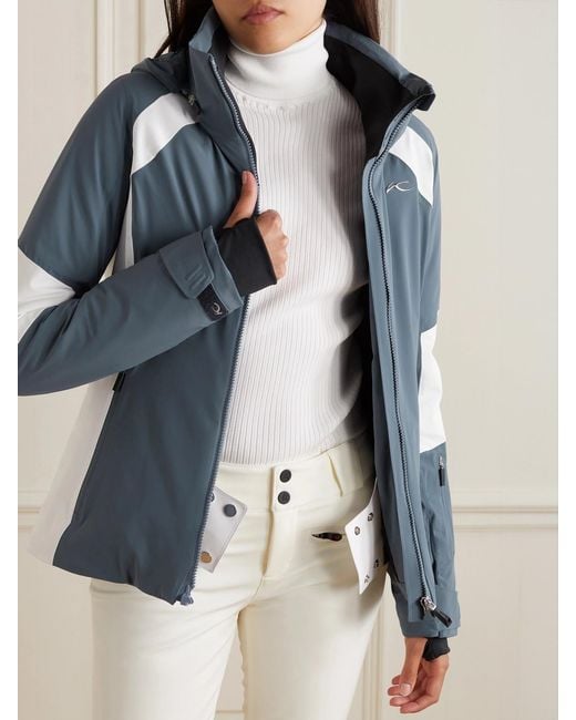 Kjus Blue Acrux Hooded Padded Shell Jacket