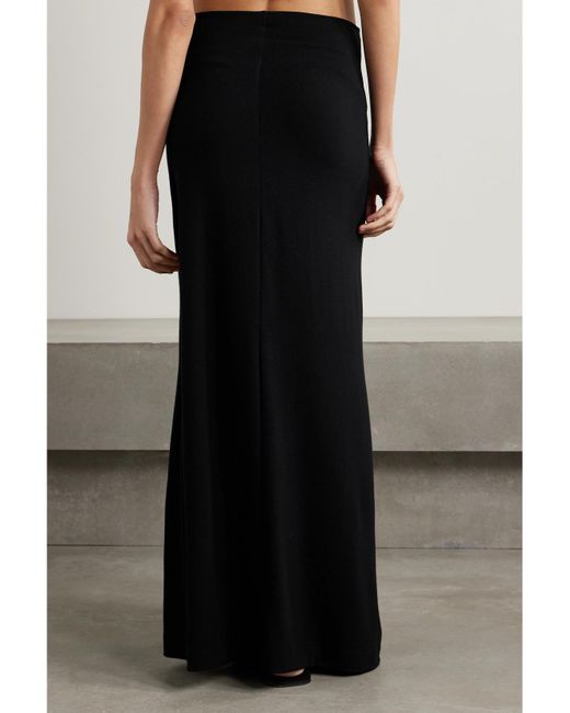 Jupe Longue En Mailles Stretch Lauren Leset en coloris Black