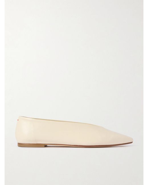 Aeyde Natural Betty Leather Ballet Flats