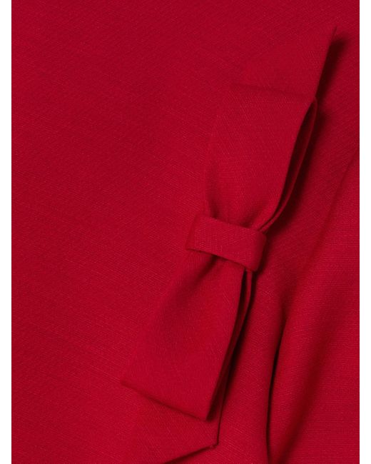 Valentino Garavani Red Minikleid Aus Einer Woll-Seidenmischung Mit Schleifen