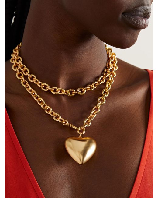Roxanne Assoulin White Heart & Soul-Tone Necklace