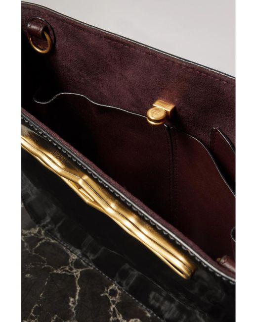 Metier Black Fernando Jorge Stowaway Embellished Patent-Leather Shoulder Bag
