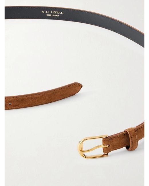 Nili Lotan Brown Jane Suede Belt
