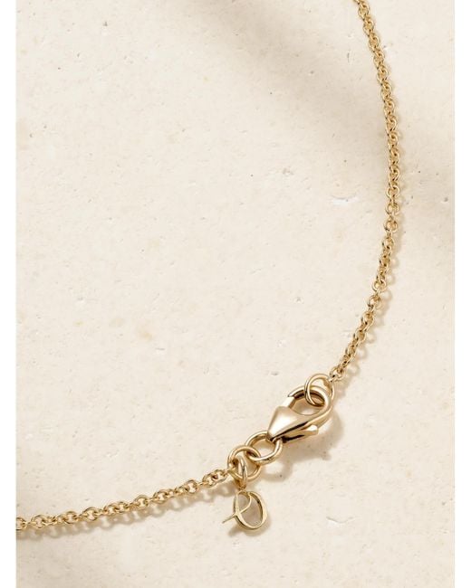 Octavia Elizabeth Natural Nesting Gem Cross Small 18-Karat Recycled Diamond Necklace