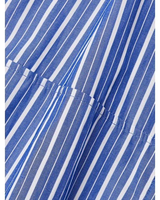 Robe-Chemise Midi En Popeline De Coton À Rayures The Sammy Brandon Maxwell en coloris Blue