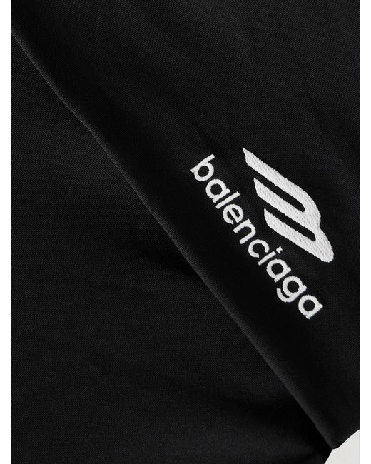 Balenciaga Black Embroidered Jersey Flared Leggings