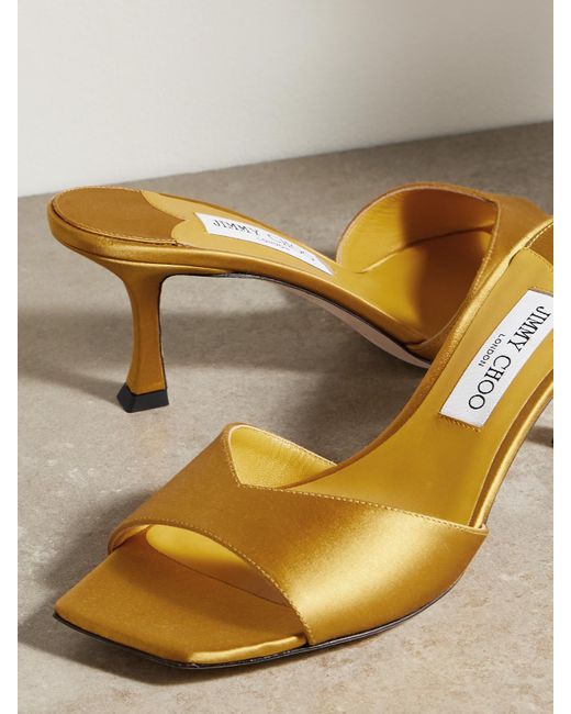 Jimmy Choo Natural Skye 70 Mules Aus Satin