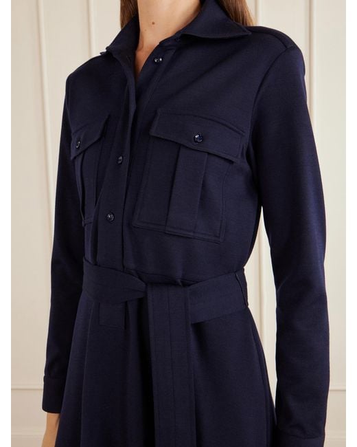Giuliva Heritage Blue The Dora Wool-Jersey Midi Dress