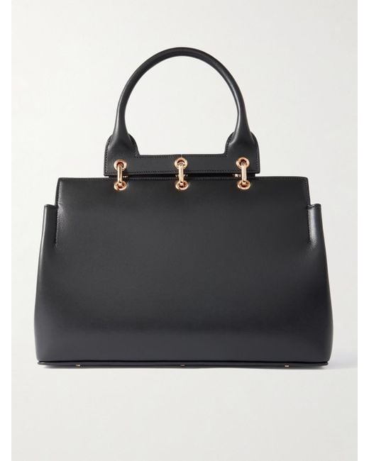 Gabriela Hearst Black Amethyst Kleine Tote Aus Leder