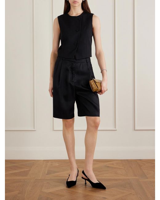 Jimmy Choo Black Amel 50 Velvet Slingback Pumps