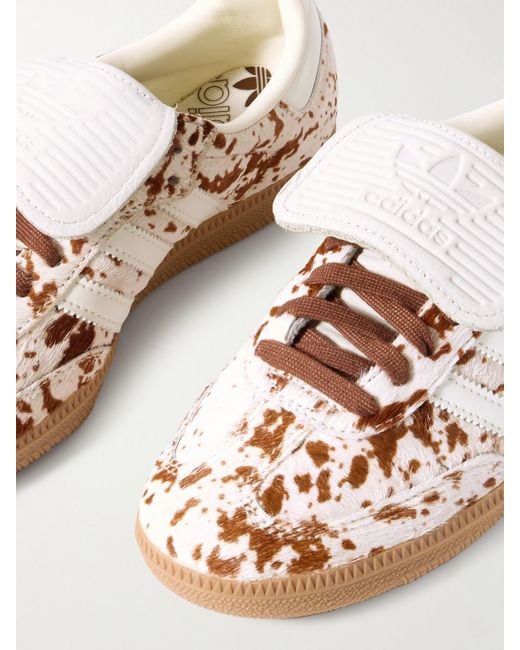 Adidas Originals Multicolor Samba Lt Leather-Trimmed Cow-Print Pony Hair Sneakers
