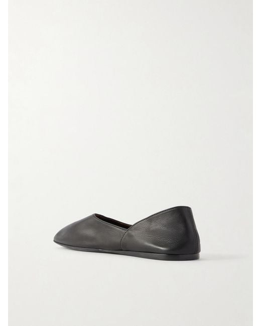 Khaite White Jane Leather Mocassins