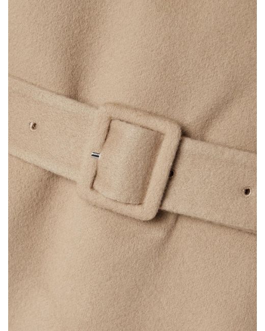 Theory Natural Double-Breasted Wool And Cashmere-Blend Felt Trench Coat