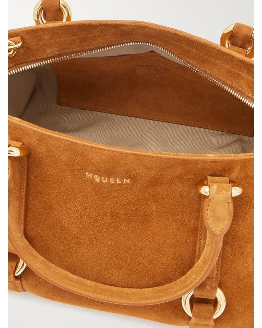 Sac Porté Épaule En Daim Farringdon Medium Alexander McQueen en coloris Brown
