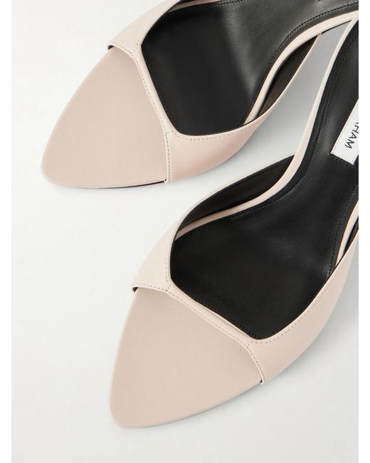 Victoria Beckham Natural Eliza Leather Sandals
