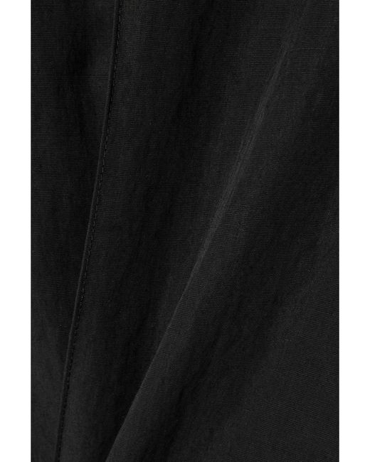 Vince Black Cropped Tencel Lyocell-Blend Straight-Leg Pants