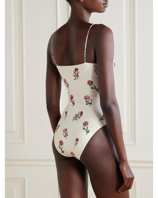 Agua Bendita Natural Ébano Floral-Print Recycled Swimsuit