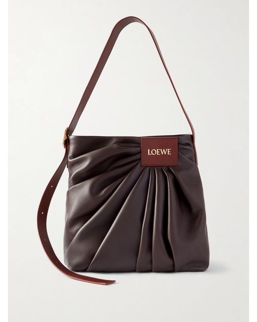 Loewe Black Featherlight Gathered Leather Tote