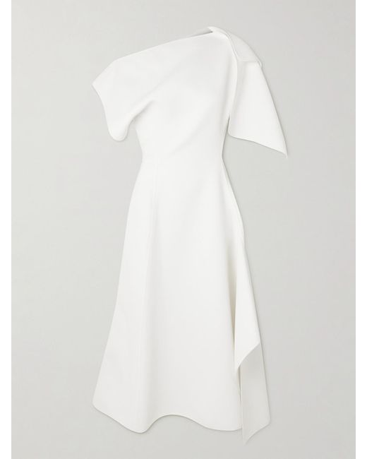 Maticevski White Diadem Asymmetrisches Kleid Aus Crêpe