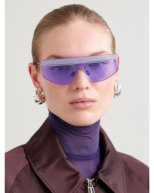 Prada Purple D-Frame-Tone Sunglasses