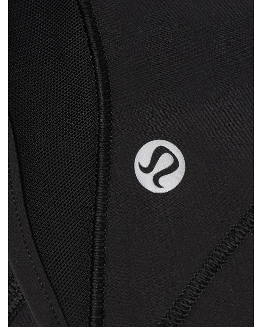 lululemon athletica Black Hotty Hot Low-Rise Mesh-Paneled Stretch Recycled-Swift Shorts