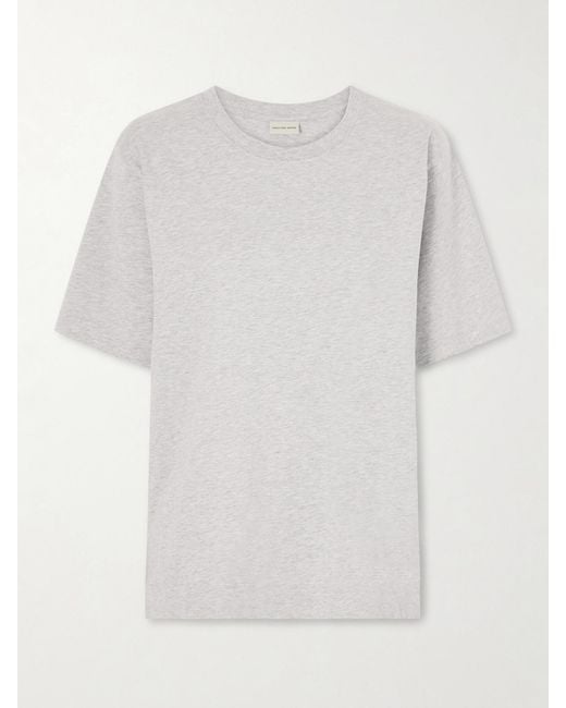 Dries Van Noten Gray Heydu Stretch-Cotton Jersey T-Shirt