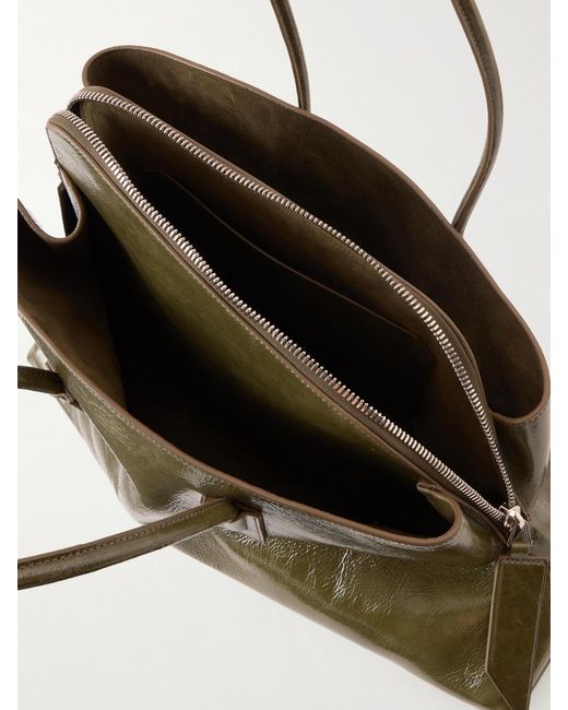 The Attico Green La Passegiata Medium Asymmetric Shoulder Bag