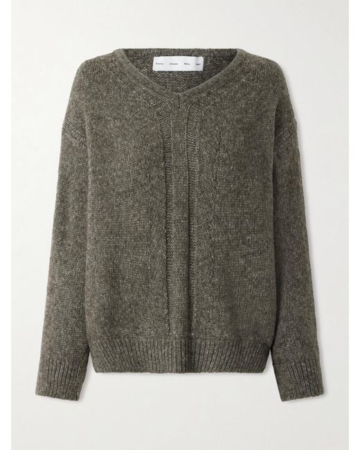 Proenza Schouler Green Uriel Knitted Sweater
