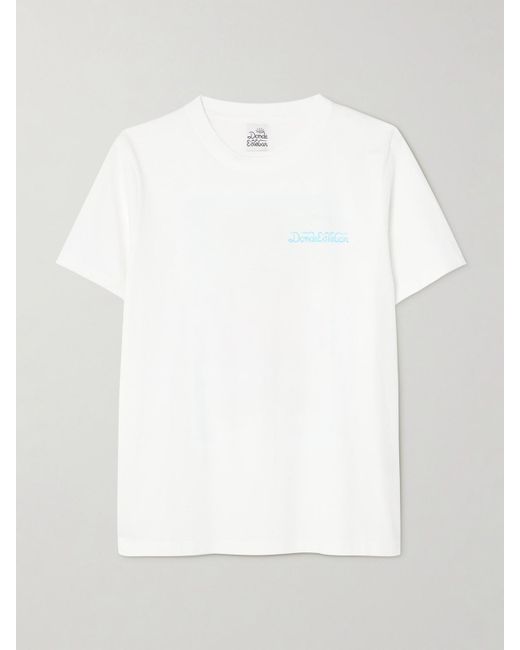 Donde Esteban White Basurto Printed Cotton-Jersey T-Shirt