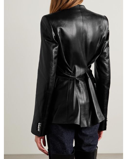 Khaite Black Elona Leather Jacket