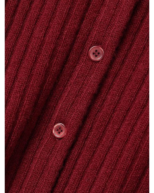 Cardigan En Cachemire Côtelé Danaë Doen en coloris Red