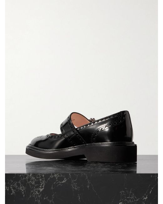 Roger Vivier Black Viv Rangers Crystal-Embellished Patent-Leather Loafers