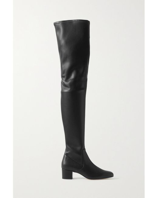 STAUD Aimee Vegan Leather Over-the-knee Boots in Black | Lyst UK